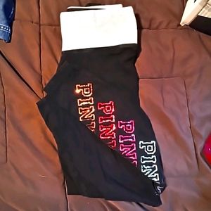 PINK Sequined Yoga Leggings, size XS